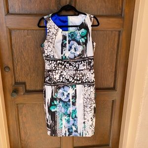 T Tahari Sheath Dress Floral Sz 12